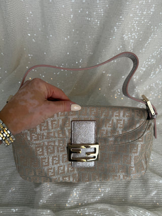 Vintage Fendi Metallic Shimmer Baguette Bag