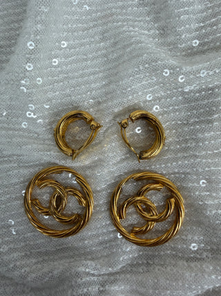 Vintage Chanel Hoop Earrings