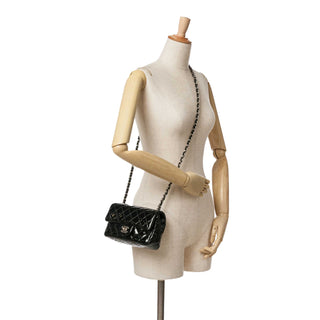 Mini Rectangular Classic Patent Single Flap