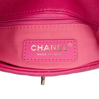 Small Quilted Caviar Chain Melody Flap
