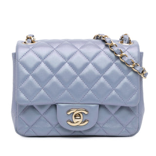 Mini Square Classic Lambskin Single Flap