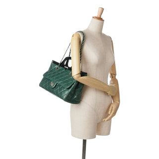 Small Glazed Calfskin CC Delivery Tote