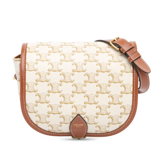 Medium Triomphe Coated Canvas Folco Crossbody