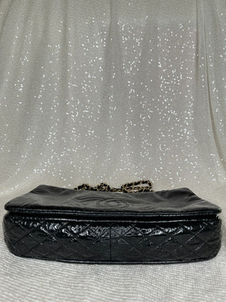 Vintage Chanel Rock and Chain Patent Vinyl Shoulder Bag