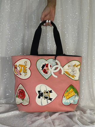 Vintage Chanel Hearts Coco Tote