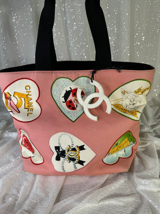 Vintage Chanel Hearts Coco Tote