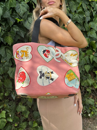 Vintage Chanel Hearts Coco Tote