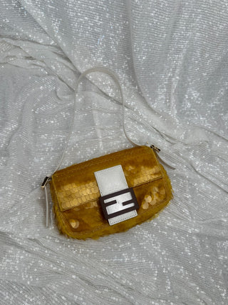 Fendi Satin Sequin 1997 Re-Edition Baguette