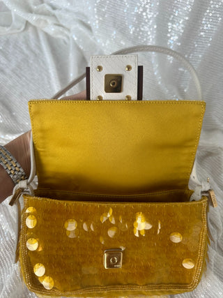 Fendi Satin Sequin 1997 Re-Edition Baguette
