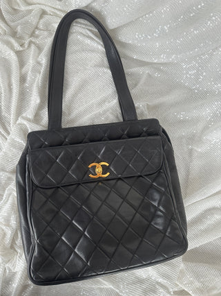 Vintage Chanel Quilted CC Pocket Tote