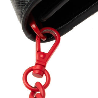 Saffiano City Calf Cahier Heart and Flower Wallet on Chain