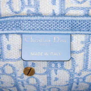 Oblique Embroidered Canvas Saddle Bag