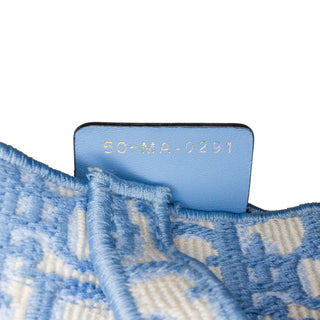 Oblique Embroidered Canvas Saddle Bag