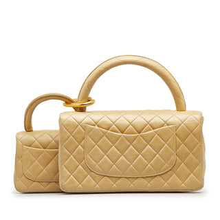 Lambskin Parent Child Kelly Set Top Handle Bag