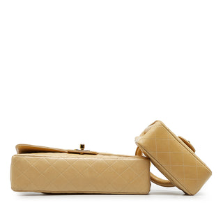Lambskin Parent Child Kelly Set Top Handle Bag
