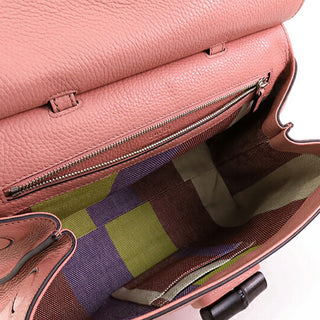 Medium Leather Bamboo Daily Satchel