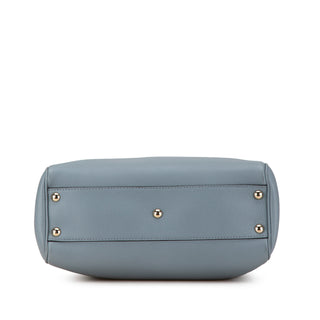 Small Calfskin Bamboo Shopper Satchel
