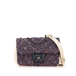 Mini Rectangular Tweed Single Flap