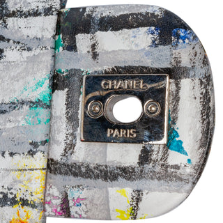 Medium Calfskin Hand Painted Graffiti Flap
