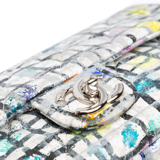 Medium Calfskin Hand Painted Graffiti Flap