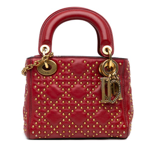 Mini Lambskin Cannage Studded Supple Lady Dior