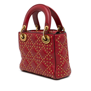 Mini Lambskin Cannage Studded Supple Lady Dior