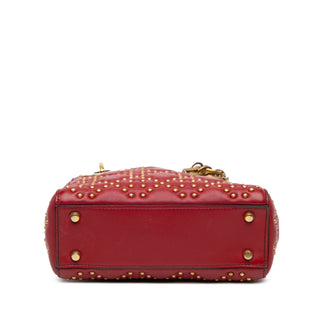 Mini Lambskin Cannage Studded Supple Lady Dior