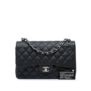Jumbo Classic Caviar Double Flap