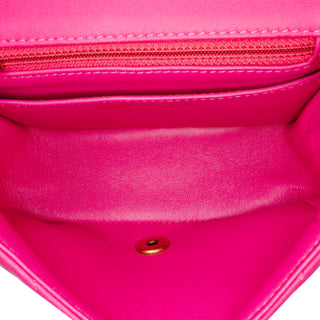 Mini Square Classic Chevron Lambskin Flap