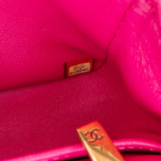 Mini Square Classic Chevron Lambskin Flap