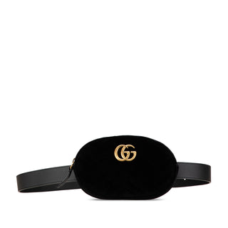 GG Marmont Matelasse Velvet Belt Bag