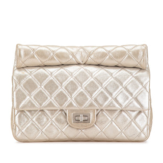 Reissue 2.55 Metallic Calfskin Reissue Roll Clutch