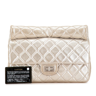 Reissue 2.55 Metallic Calfskin Reissue Roll Clutch