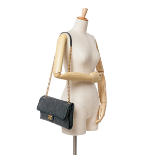 Iridescent Calfskin Stitch Flap
