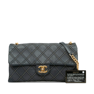 Iridescent Calfskin Stitch Flap