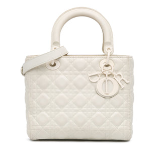 Medium Ultra Matte Calfskin Cannage Lady Dior