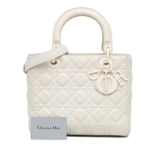 Medium Ultra Matte Calfskin Cannage Lady Dior