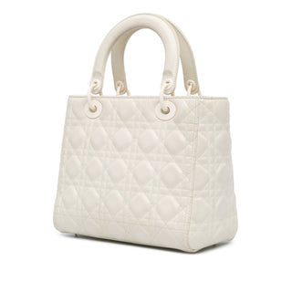 Medium Ultra Matte Calfskin Cannage Lady Dior