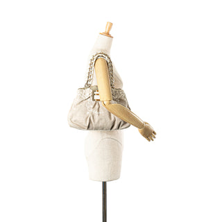 Floral Embroidered Canvas Mia Chain Tote