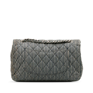 Medium Cotton Striped Double Flap
