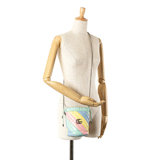 Mini GG Marmont Diagonal Matelasse Leather 2.0 Bucket Bag