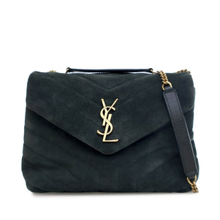 Small Velour Monogram Loulou Chain Shoulder Bag