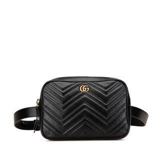 GG Marmont Square Leather Matelasse Belt Bag