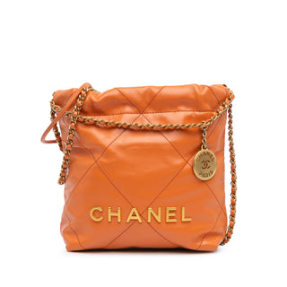 Mini Shiny Calfskin 22 Handbag