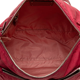 Saffiano Trimmed Tessuto Zip Top Crossbody