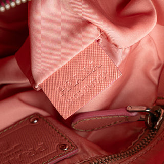 Saffiano Trimmed Tessuto Zip Top Crossbody