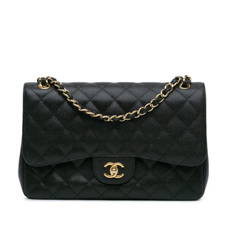 Jumbo Classic Caviar Double Flap