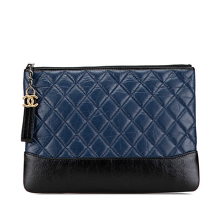 Medium Aged Calfskin Gabrielle O Case Clutch