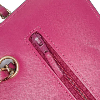 Small Classic Chevron Lambskin Double Flap