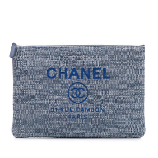 Large Tweed Deauville O Case Clutch